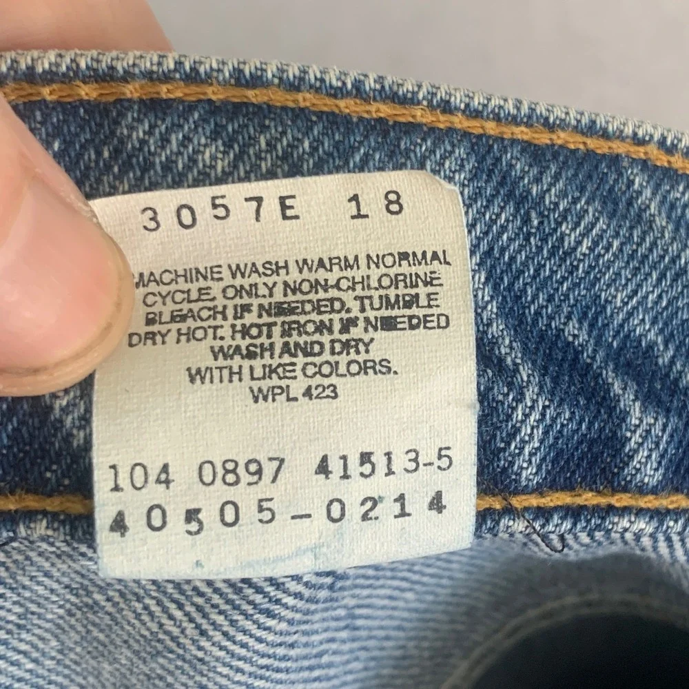 VTG Levi's 505 Jeans Mens 38x33 Blue Orange Tab Regular Straight Leg 1997